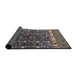 Sideview of Abstract Camel Brown Modern Rug, abs4944