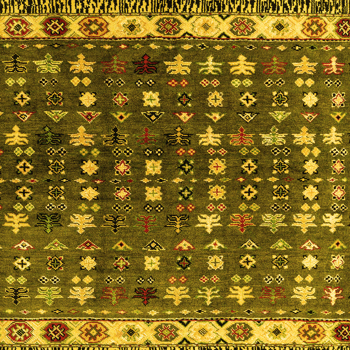 Abstract Yellow Modern Rug, abs4944yw