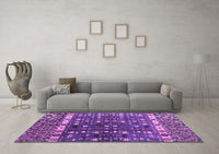 Machine Washable Abstract Purple Modern Rug, wshabs4944pur