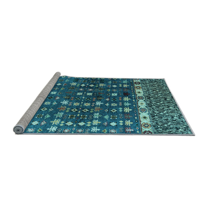 Sideview of Machine Washable Abstract Light Blue Modern Rug, wshabs4944lblu