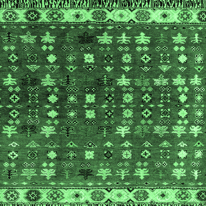 Machine Washable Abstract Emerald Green Modern Area Rugs, wshabs4944emgrn