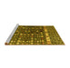 Sideview of Machine Washable Abstract Yellow Modern Rug, wshabs4944yw