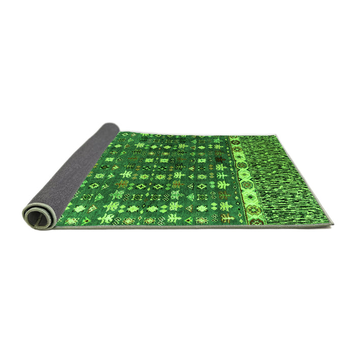 Sideview of Abstract Green Modern Rug, abs4944grn