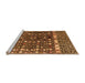 Sideview of Machine Washable Abstract Orange Modern Area Rugs, wshabs4944org