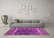 Machine Washable Abstract Pink Modern Rug in a Living Room, wshabs4944pnk