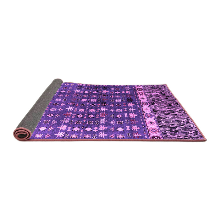 Sideview of Abstract Purple Modern Rug, abs4944pur