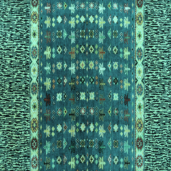 Square Machine Washable Abstract Turquoise Modern Area Rugs, wshabs4944turq