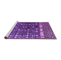 Sideview of Machine Washable Abstract Purple Modern Area Rugs, wshabs4944pur