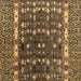 Square Abstract Brown Modern Rug, abs4944brn