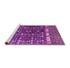 Sideview of Machine Washable Abstract Pink Modern Rug, wshabs4944pnk