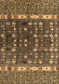 Abstract Brown Modern Rug, abs4944brn