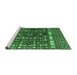 Sideview of Machine Washable Abstract Emerald Green Modern Area Rugs, wshabs4944emgrn