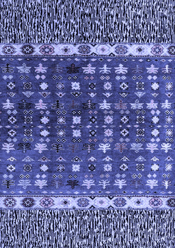 Abstract Blue Modern Rug, abs4944blu