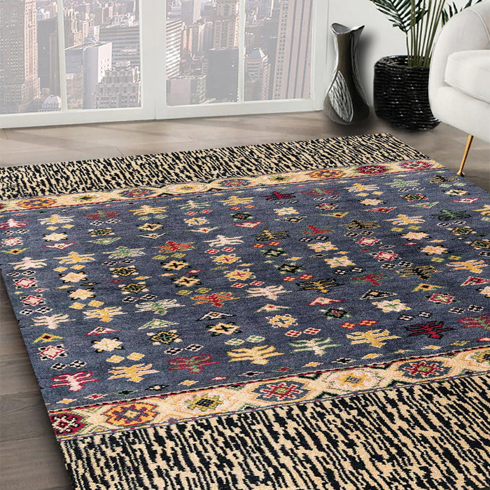 Machine Washable Abstract Camel Brown Rug in a Family Room, wshabs4944