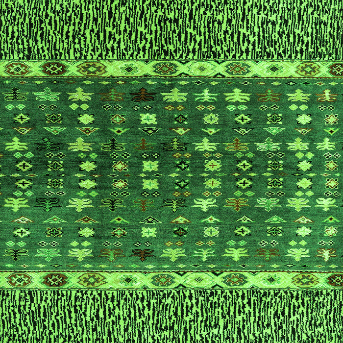 Square Abstract Green Modern Rug, abs4944grn