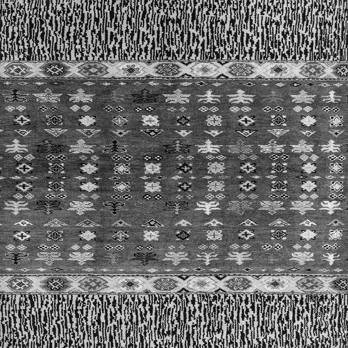 Square Abstract Gray Modern Rug, abs4944gry