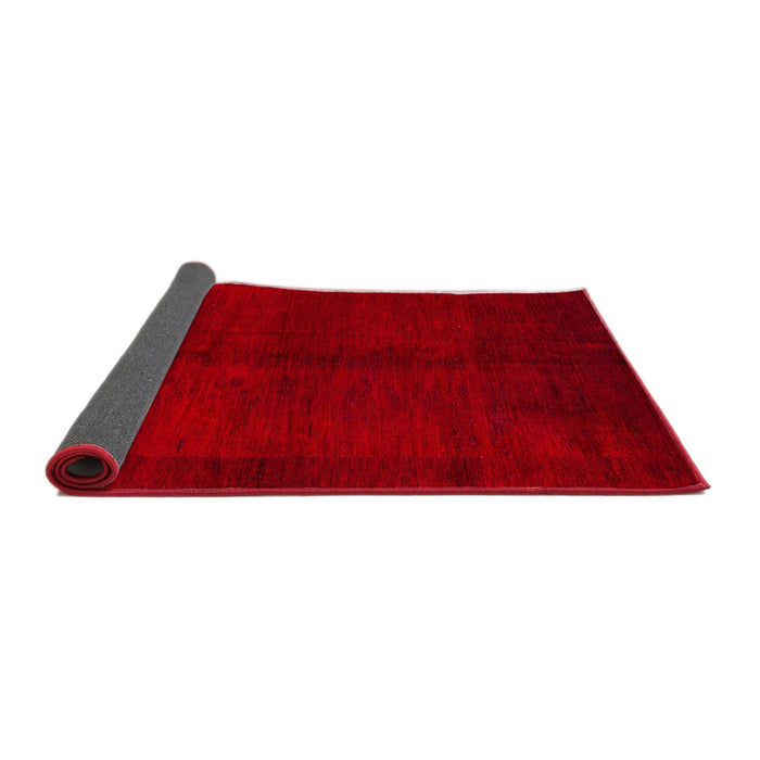 Sideview of Abstract Red Modern Rug, abs4945