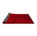 Sideview of Abstract Red Modern Rug, abs4945