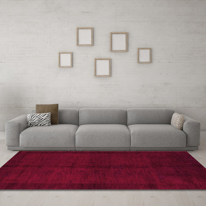 Machine Washable Abstract Purple Modern Area Rugs in a Living Room, wshabs4945pur