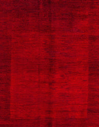 Machine Washable Abstract Red Rug, wshabs4945