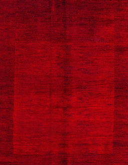 Machine Washable Abstract Red Rug, wshabs4945