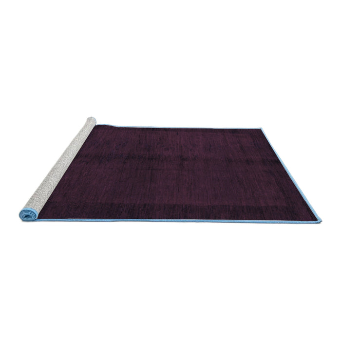 Sideview of Machine Washable Abstract Blue Modern Rug, wshabs4945blu
