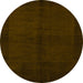 Round Abstract Green Modern Rug, abs4945grn