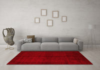 Machine Washable Abstract Red Modern Rug, wshabs4945red