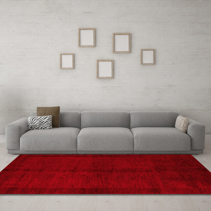 Modern Red Washable Rugs