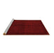 Sideview of Machine Washable Abstract Brown Modern Rug, wshabs4945brn