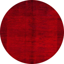 Round Abstract Red Modern Rug, abs4945
