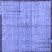 Square Abstract Blue Modern Rug, abs4946blu