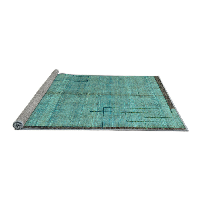 Sideview of Machine Washable Abstract Light Blue Modern Rug, wshabs4946lblu