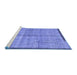 Sideview of Machine Washable Abstract Blue Modern Rug, wshabs4946blu