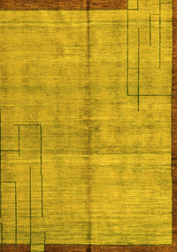 Abstract Yellow Modern Rug, abs4946yw