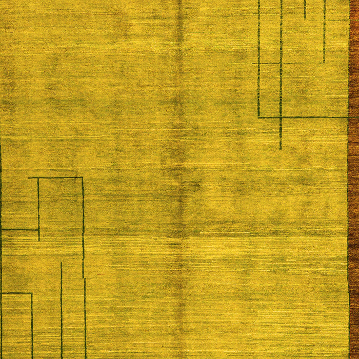 Abstract Yellow Modern Rug, abs4946yw