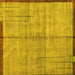 Square Abstract Yellow Modern Rug, abs4946yw