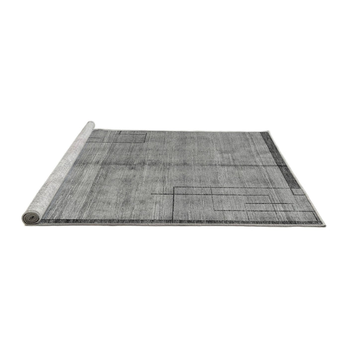 Sideview of Machine Washable Abstract Gray Modern Rug, wshabs4946gry