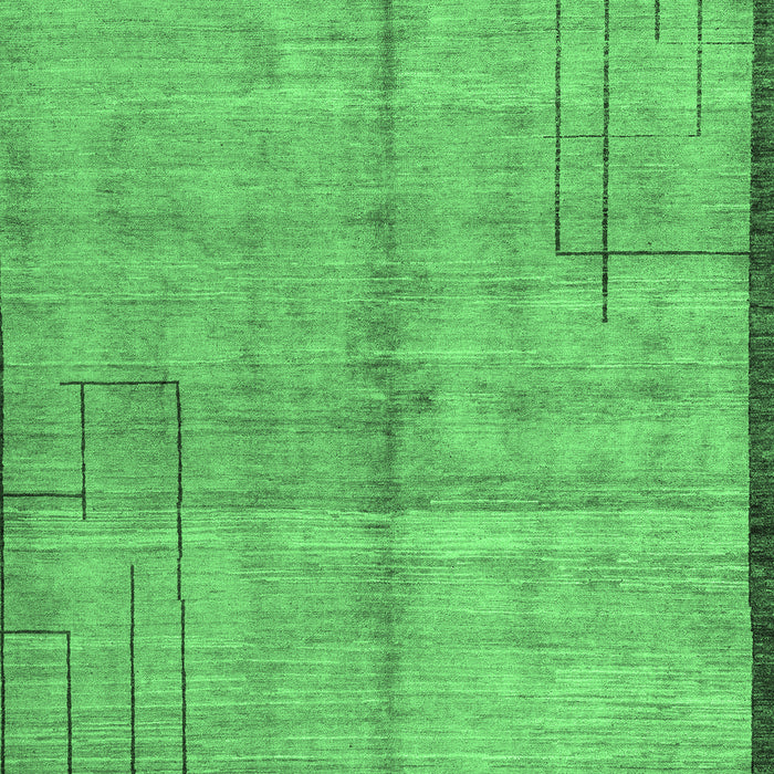 Machine Washable Abstract Emerald Green Modern Area Rugs, wshabs4946emgrn