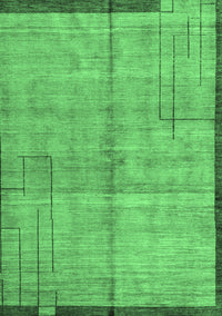 Abstract Emerald Green Modern Rug, abs4946emgrn