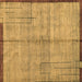 Square Machine Washable Abstract Brown Modern Rug, wshabs4946brn