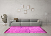 Machine Washable Abstract Pink Modern Rug, wshabs4946pnk