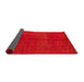 Sideview of Abstract Red Modern Rug, abs4947