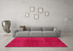 Machine Washable Abstract Pink Modern Rug in a Living Room, wshabs4947pnk