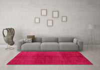 Machine Washable Abstract Pink Modern Rug, wshabs4947pnk