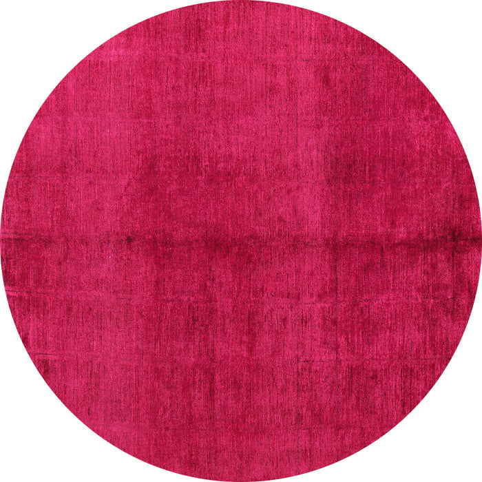 Round Abstract Pink Modern Rug, abs4947pnk