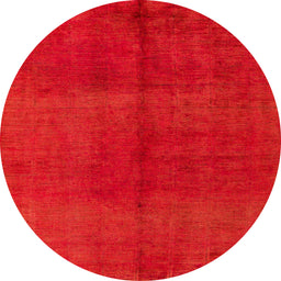 Round Abstract Red Modern Rug, abs4947
