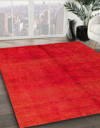 Abstract Red Modern Rug, abs4947