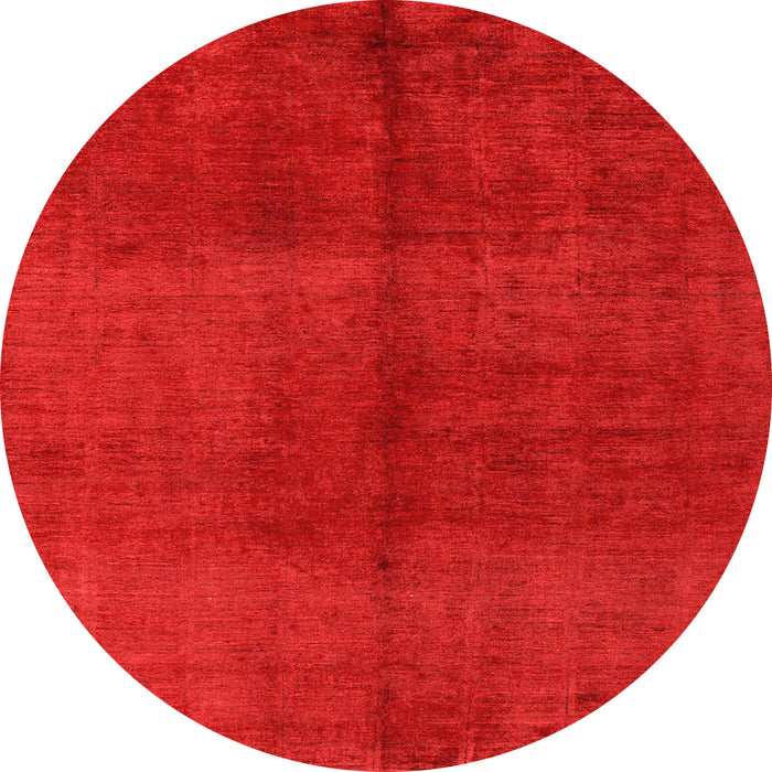 Round Abstract Orange Modern Rug, abs4947org