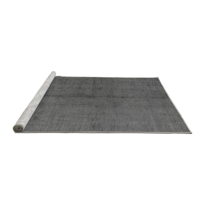 Sideview of Machine Washable Abstract Gray Modern Rug, wshabs4947gry